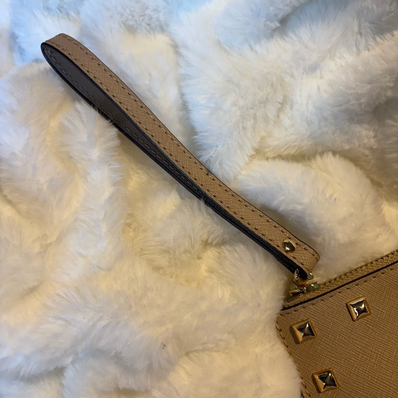 Michael Kors Tan Clutch with Gold Accents - Picture 7 of 8
